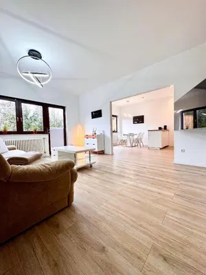 Ein Sitzbereich in der Unterkunft Appartment in Freizeitpark