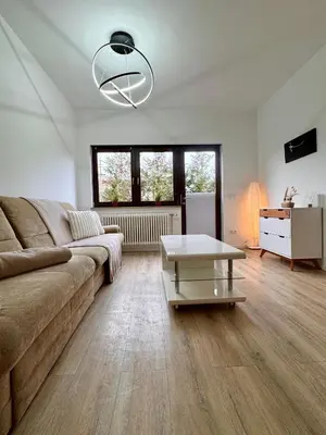 Ein Sitzbereich in der Unterkunft Appartment in Freizeitpark