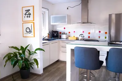 Küche/Küchenzeile in der Unterkunft Business apartment