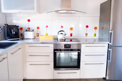 Küche/Küchenzeile in der Unterkunft Business apartment