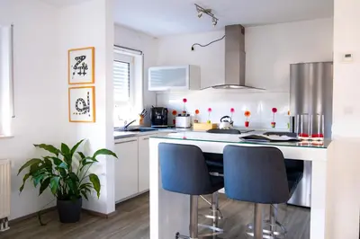 Küche/Küchenzeile in der Unterkunft Business apartment