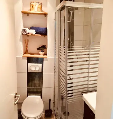 Ein Badezimmer in der Unterkunft Apartment Messe Karlsruhe
