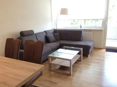 Ein Sitzbereich in der Unterkunft Appartement am Universitätscampus