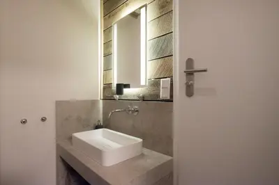 Ein Badezimmer in der Unterkunft Miniapartment am Dalberg