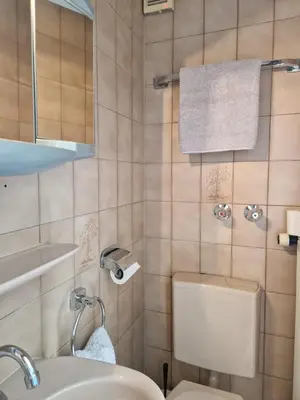 Ein Badezimmer in der Unterkunft LandGASTHOF Rose