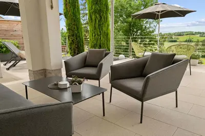 Ein Sitzbereich in der Unterkunft Panorama52