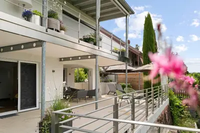 Ein Balkon oder eine Terrasse in der Unterkunft Panorama52