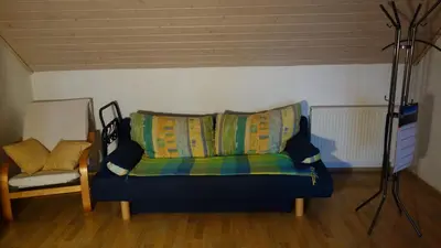 Ein Sitzbereich in der Unterkunft Ferienhaus - Kern