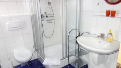 Ein Badezimmer in der Unterkunft Ferienhaus - Kern