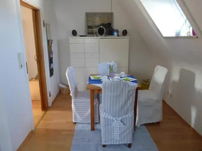 Ein Sitzbereich in der Unterkunft Ferienwohnung Baier