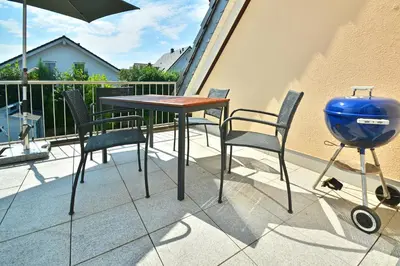 Ein Balkon oder eine Terrasse in der Unterkunft Rieslingstube bei Britta & Joachim