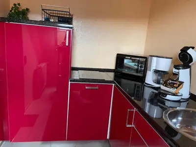 Küche/Küchenzeile in der Unterkunft Haus am Kastanienwald
