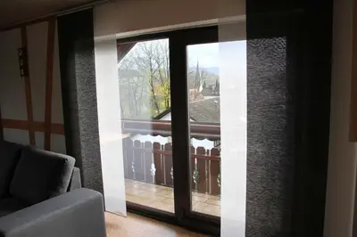 Ein Balkon oder eine Terrasse in der Unterkunft Ferienwohnung Schlierbachtal