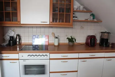 Küche/Küchenzeile in der Unterkunft Ferienwohnung Stadtidyll
