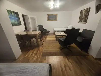 Ein Sitzbereich in der Unterkunft holidayhome Heidelberg