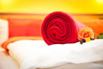 Ein Bett oder Betten in einem Zimmer der Unterkunft Hotel bei Liebe's