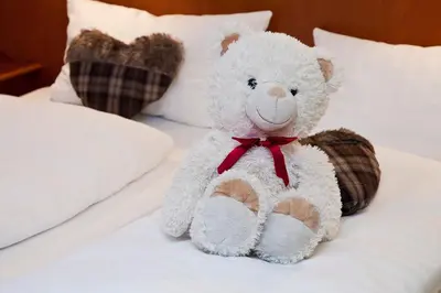 Ein Bett oder Betten in einem Zimmer der Unterkunft Hotel bei Liebe's