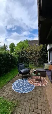Ein Garten an der Unterkunft Odenwald Lounge im Naturpark Bergstraße-Odenwald