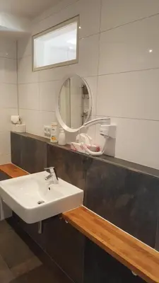 Ein Badezimmer in der Unterkunft Landhotel Battenheimer Hof