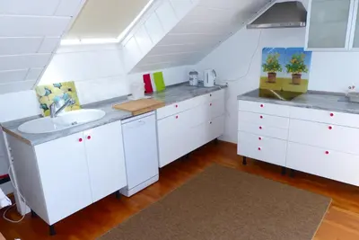 Küche/Küchenzeile in der Unterkunft Apartment mit Ausblick - Wörth