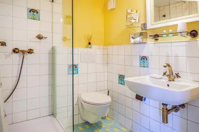 Ein Badezimmer in der Unterkunft Pension Amthof