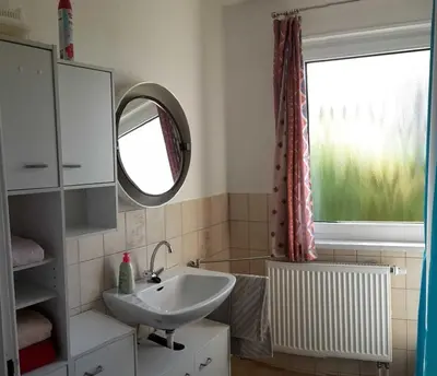 Ein Badezimmer in der Unterkunft Bergblick
