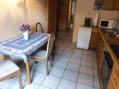 Küche/Küchenzeile in der Unterkunft Ferienwohnung Wendt