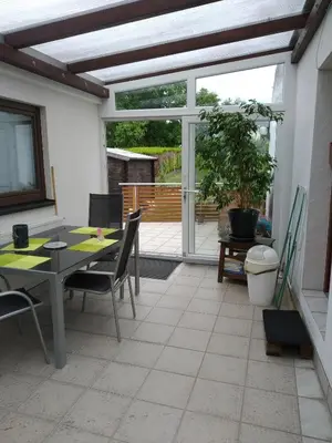 Ein Sitzbereich in der Unterkunft Ferienwohnung Stockemer Häcke