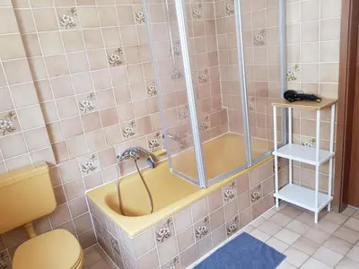 Ein Badezimmer in der Unterkunft Gästehaus Windheim (Karlsruhe-Knielingen 2)