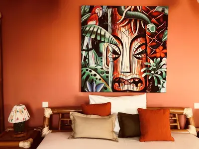 Ein Sitzbereich in der Unterkunft Hotel TraumRaum - 