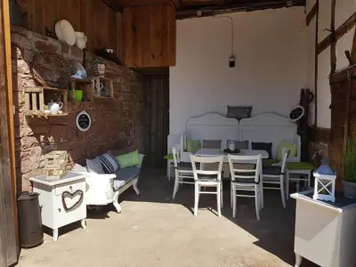 Ein Sitzbereich in der Unterkunft Ferienhaus Nr. 10