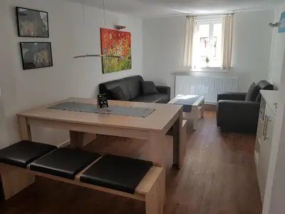 Ein Sitzbereich in der Unterkunft Ferienhaus Nr. 10