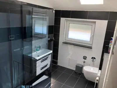 Ein Badezimmer in der Unterkunft Traumferienwohnung 1