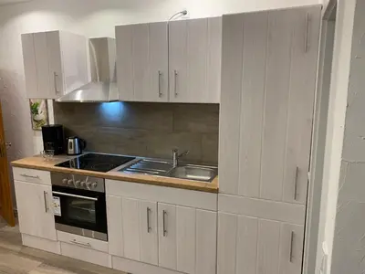 Küche/Küchenzeile in der Unterkunft Ferienapartments Zwingenberg