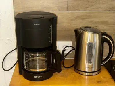 Kaffee-/Teezubehör in der Unterkunft Ferienapartments Zwingenberg