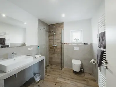 Ein Badezimmer in der Unterkunft Gästehaus Frieda