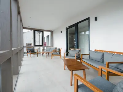 Ein Sitzbereich in der Unterkunft Gästehaus Frieda