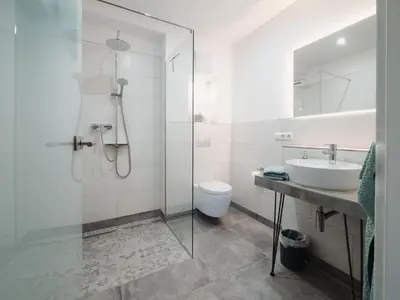 Ein Badezimmer in der Unterkunft Gästehaus Frieda