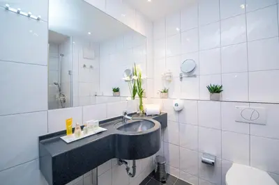 Ein Badezimmer in der Unterkunft Hotel & Restaurant Goldener Pflug