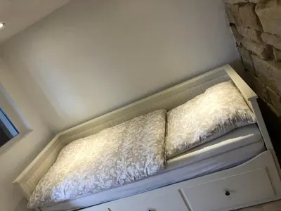 Ein Bett oder Betten in einem Zimmer der Unterkunft Fritsch Häusel