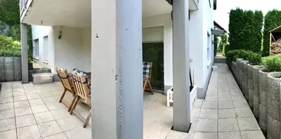 Ein Balkon oder eine Terrasse in der Unterkunft Ferienwohnung Sander