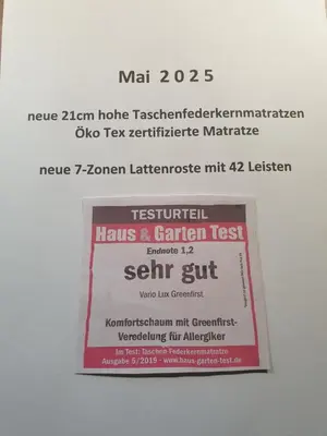 Ein Zertifikat, Auszeichnung, Logo oder anderes Dokument, das in der Unterkunft Ferienwohnung Berger Kurparkresidenz ausgestellt ist
