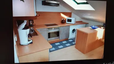 Küche/Küchenzeile in der Unterkunft Ferienwohnung Berger Kurparkresidenz