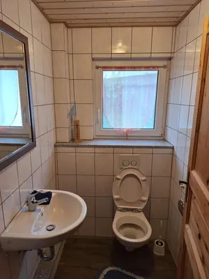 Ein Badezimmer in der Unterkunft Gästehaus Rüger