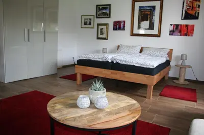 Ein Bett oder Betten in einem Zimmer der Unterkunft Apartment An der Weinstraße