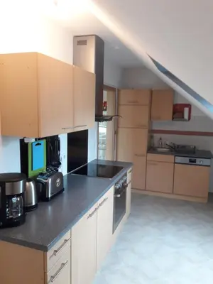 Küche/Küchenzeile in der Unterkunft Ferienwohnung Frühlingstraße