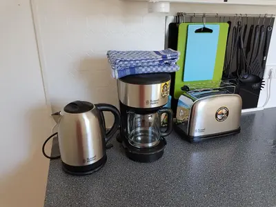 Kaffee-/Teezubehör in der Unterkunft Ferienwohnung Frühlingstraße