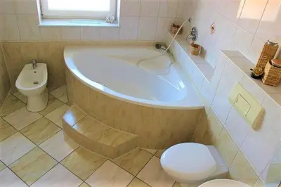 Ein Badezimmer in der Unterkunft Ferienwohnung mit Kamin
