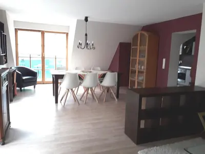 Ein Sitzbereich in der Unterkunft Ferienwohnung im Rhein-Main Gebiet nahe Frankfurt, Rödermark
