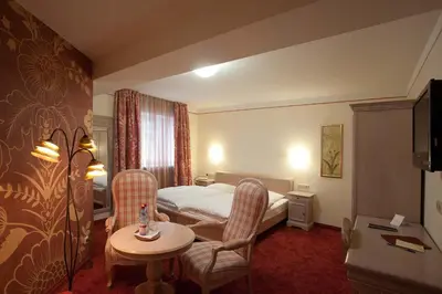 Ein Bett oder Betten in einem Zimmer der Unterkunft Hotel Karpfen